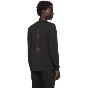 Saturdays NYC Black Neon Gotham Long Sleeve T-Shirt Small